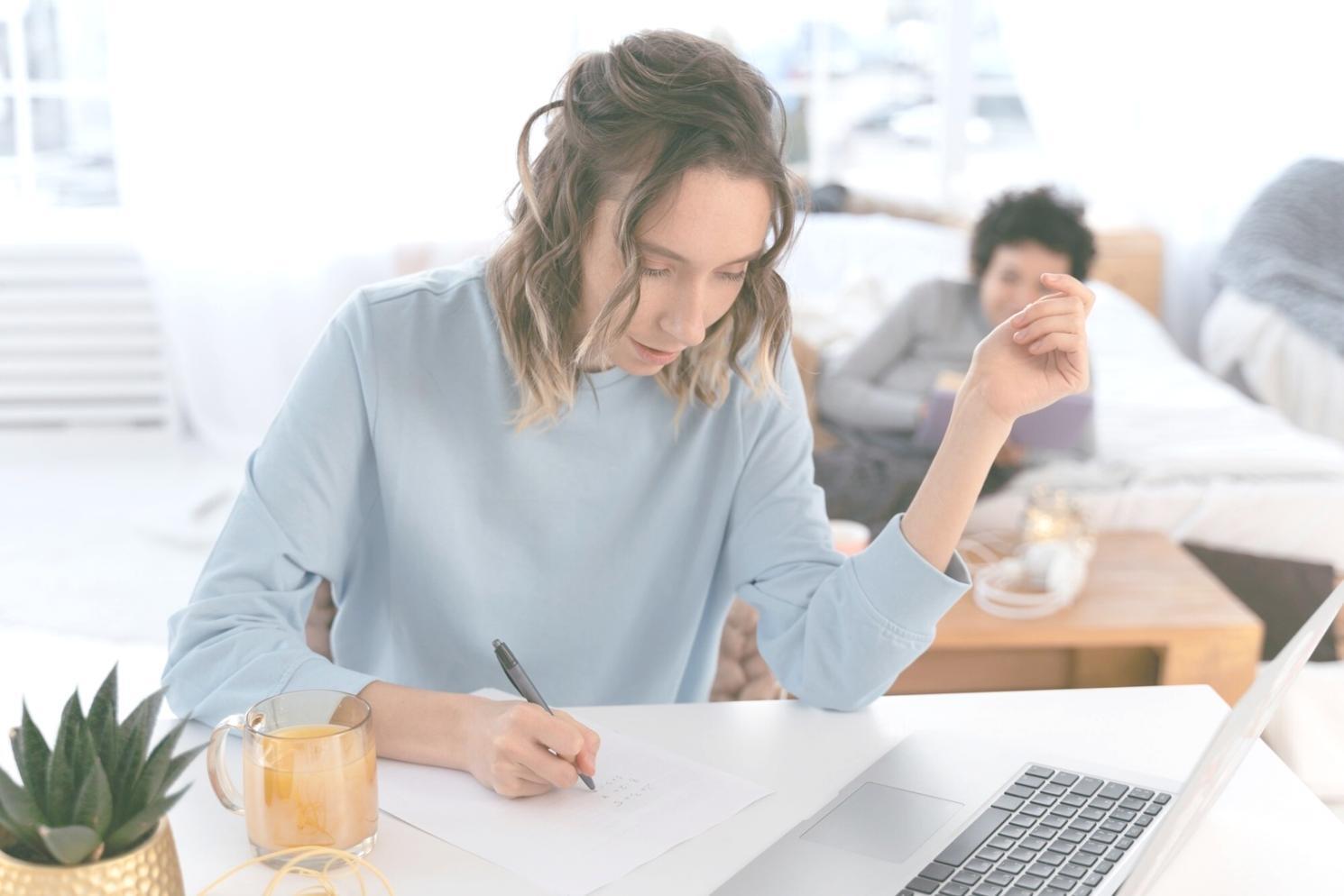 Detailed view of budget spreadsheets and financial calculation tools